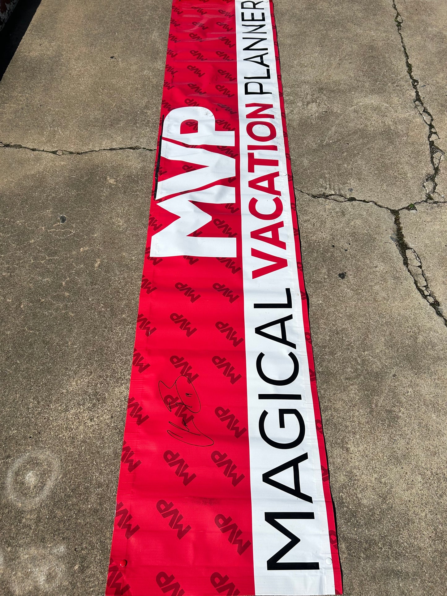 Chase Briscoe #14 Autographed Magical Vacation Planners Nascar Pit Box Riser Banner