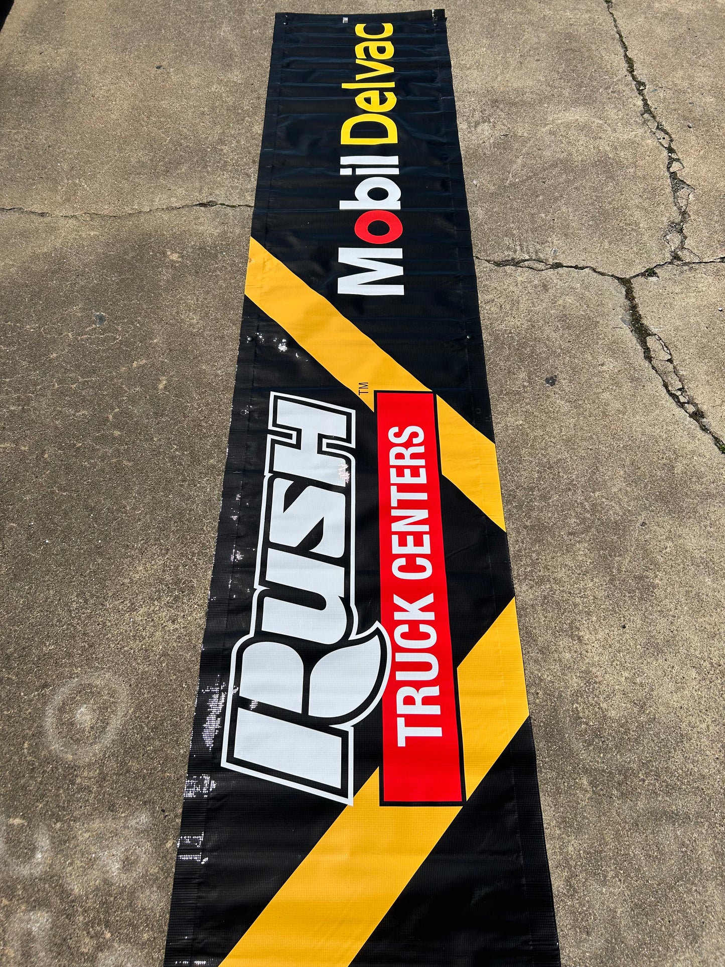 Chase Briscoe #14 2024 Rush Truck Mobil 1 Delvac Nascar Pit Box Riser Banner