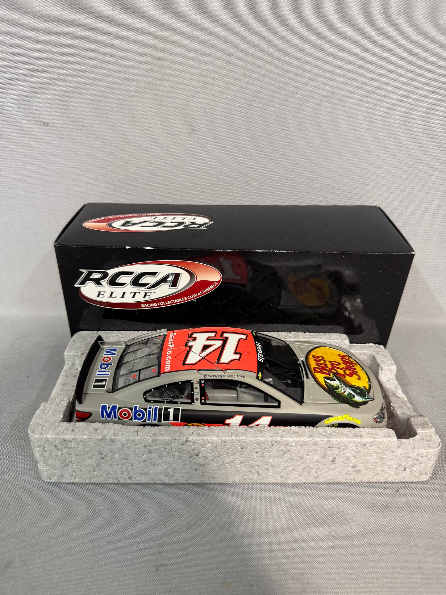 Tony Stewart #14 2014 Bass Pro Shops Mobil 1 Test Car Elite Nascar Diecast