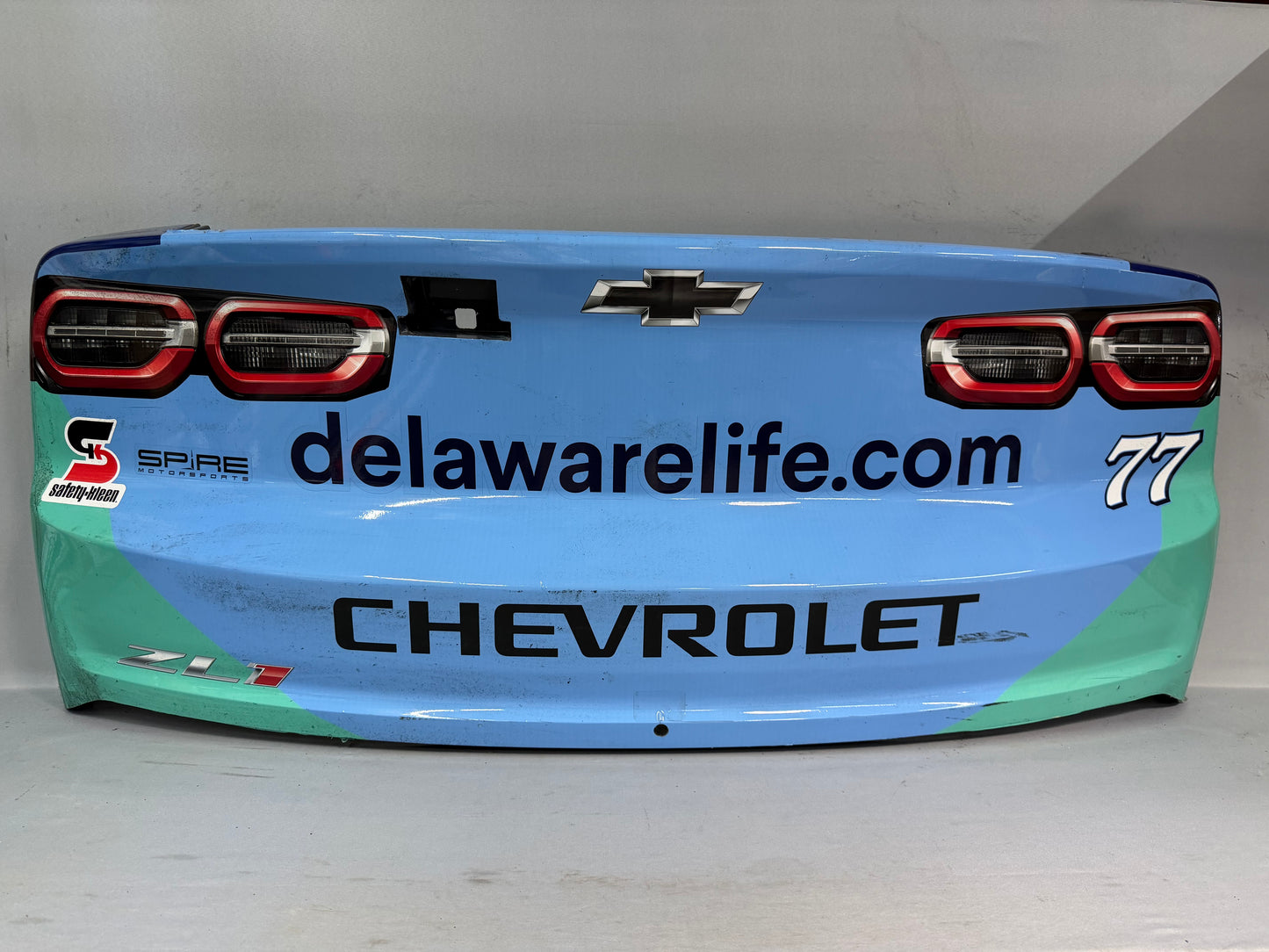 Carson Hocevar #77 2025 New Hampshire Delaware Life Nascar Rear Bumper