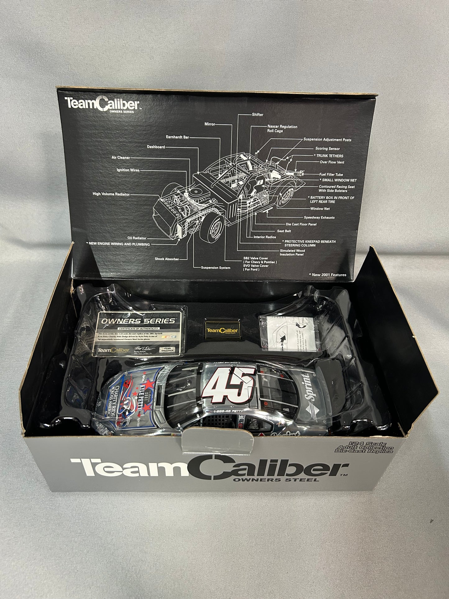 Kyle Petty #45 2001 Sprint Charity Ride Owners Steel Nascar Diecast