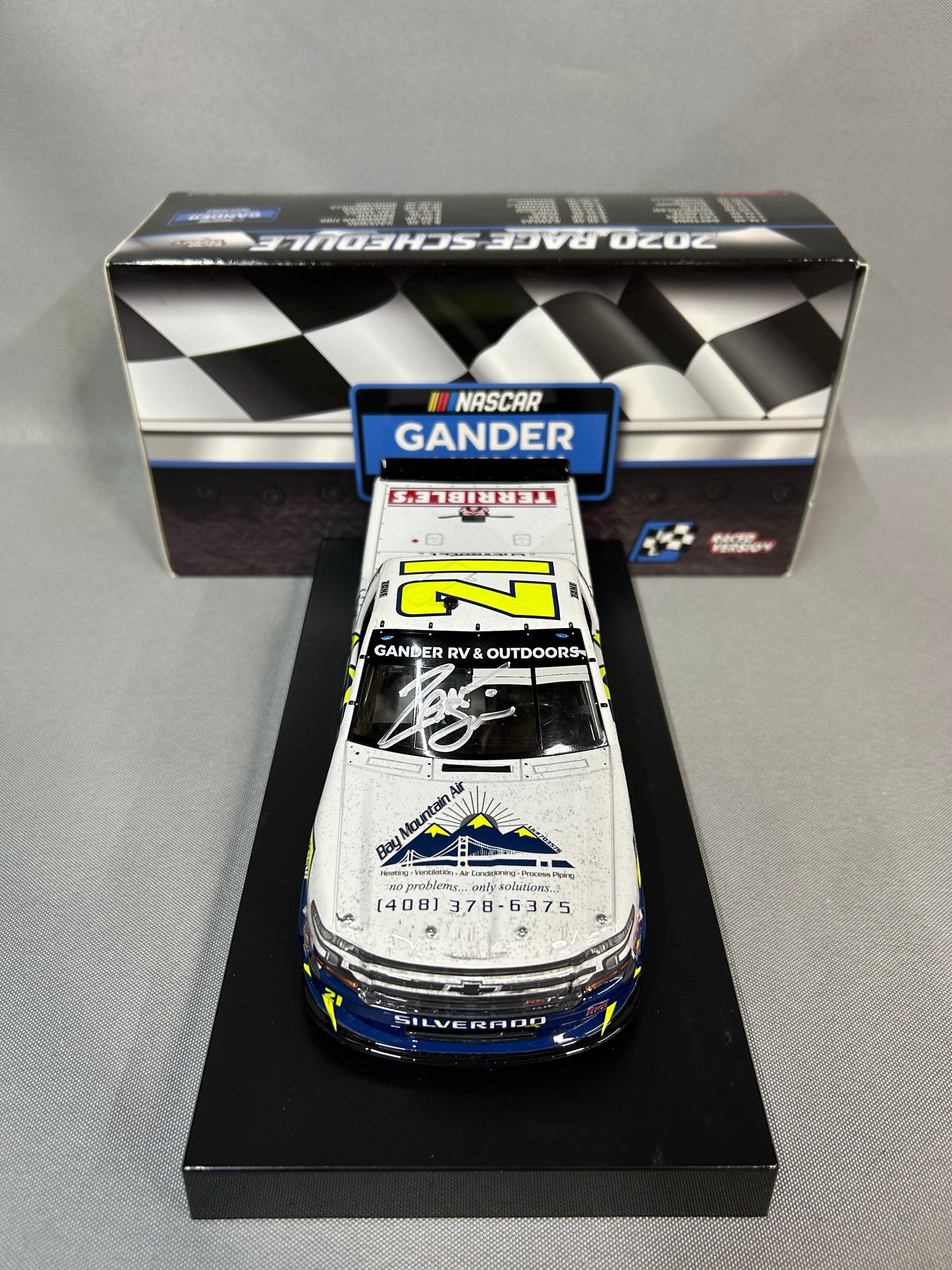 Zane Smith #21 2020 Autographed Bay Mountain Air Michigan Win Nascar Diecast