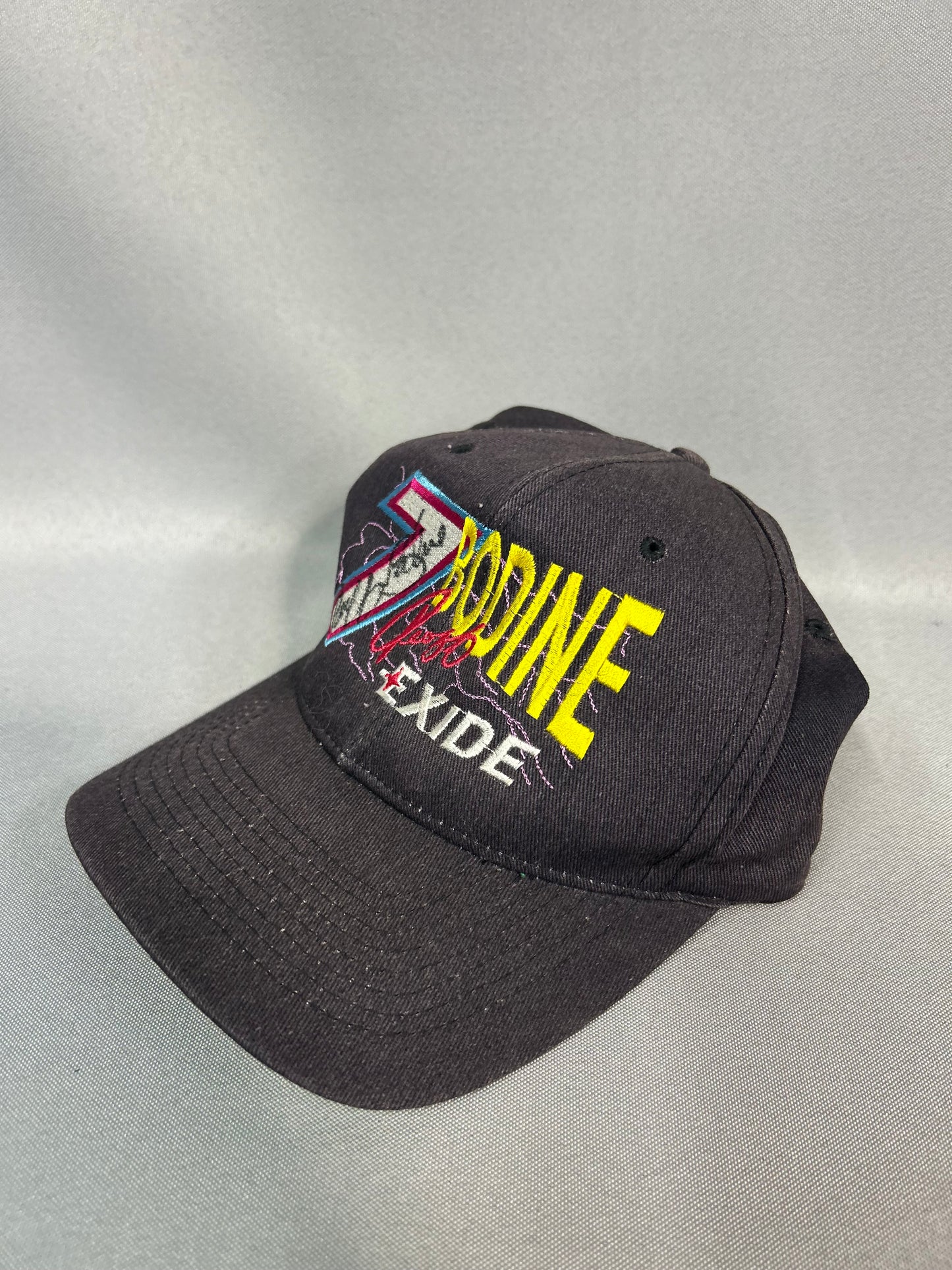 Geoff Bodine #7 Exide Nascar Autographed Hat