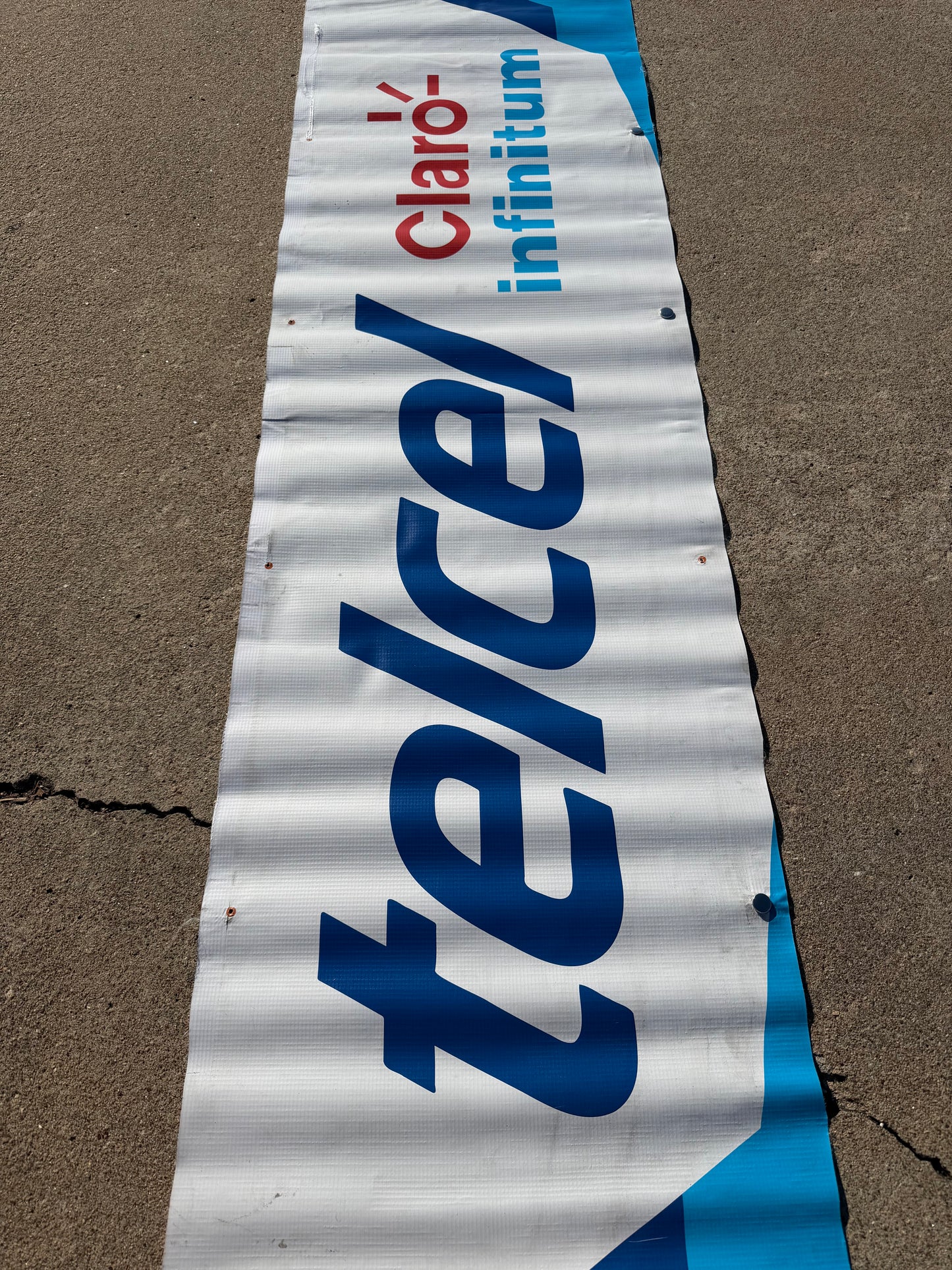 Andres Perez #7 2025 Telcel Claro Nascar Pit Box Riser Banner