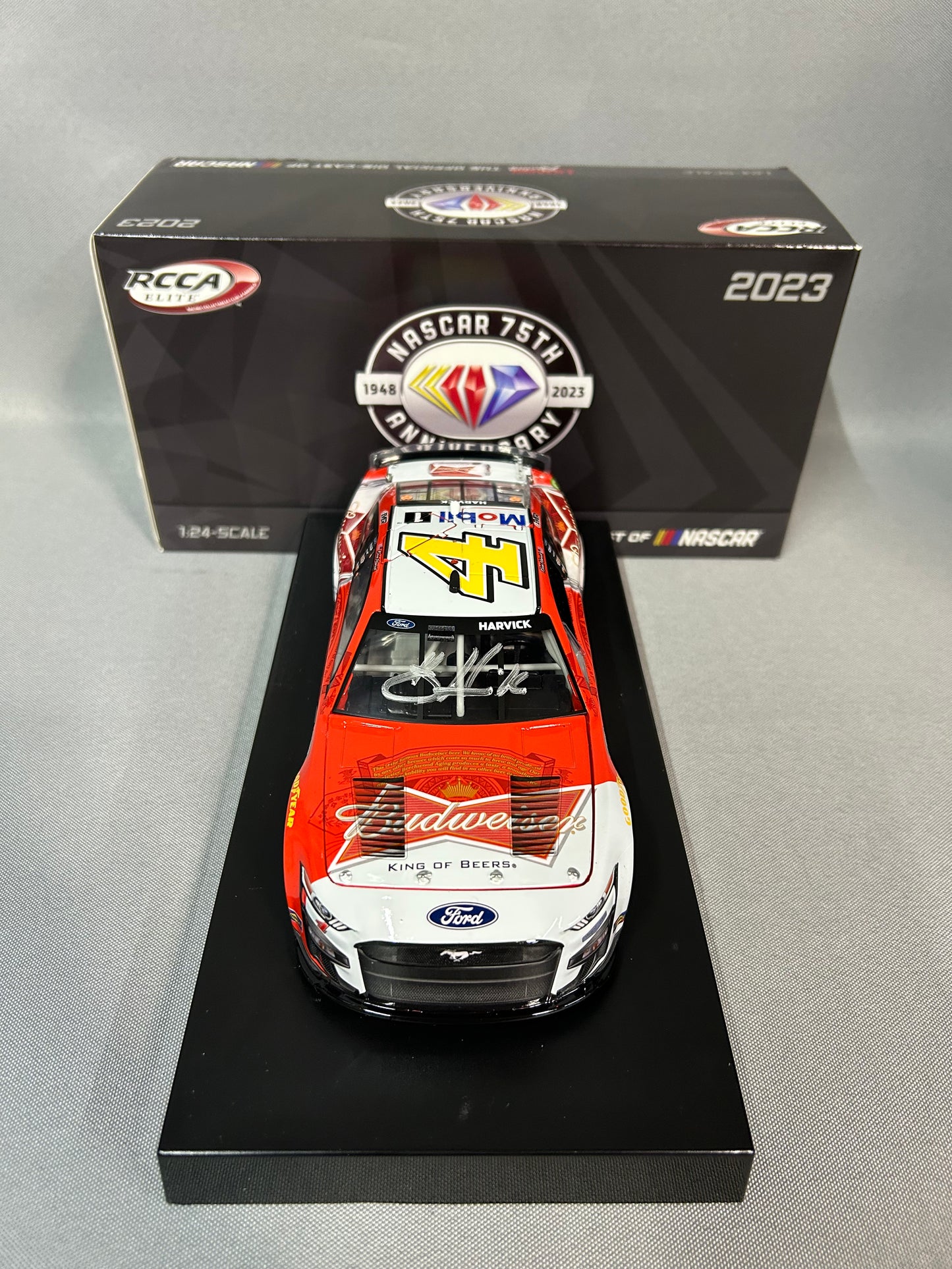 Kevin Harvick #4 2023 Autographed Budweiser Elite Nascar Diecast