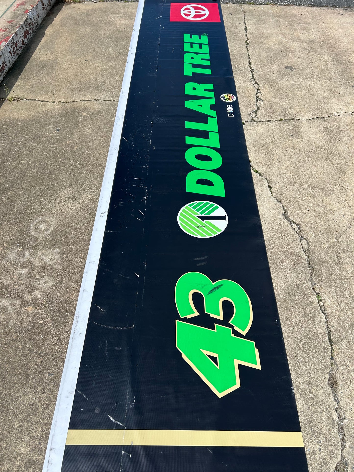 Erik Jones #43 2024 Dollar Tree Nascar Pit Wall Banner
