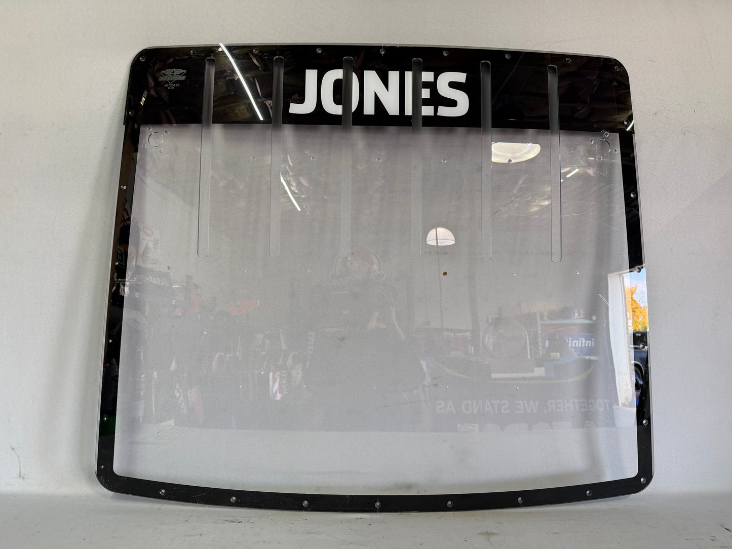 Erik Jones #43 2025 Las Vegas Nascar Rear Windshield