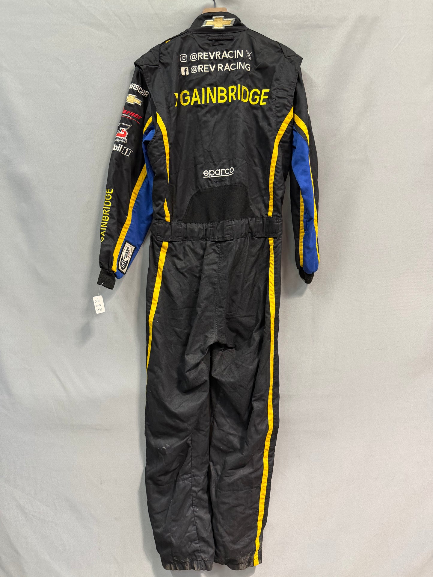 Nick Sanchez #2 2024 Gainbridge Rev Racing Nascar Crew Firesuit C-42 W-36 L-32