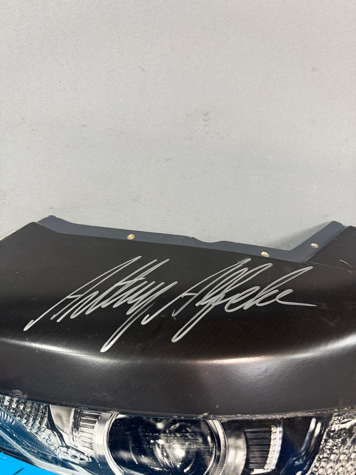 Anthony Alfredo #96 2026 Bristol 2 Dude Wipes Fragrance Free Nascar Autographed Nose Corner