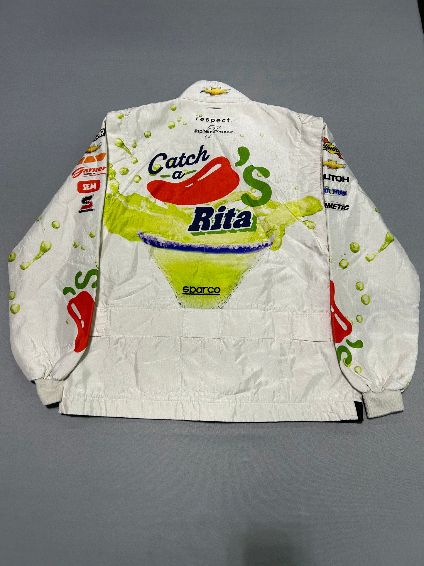 Corey Lajoie #7 2024 Chilis Catch A Rita Nascar 2 Piece Crew Firesuit C-48 W-36 L-31
