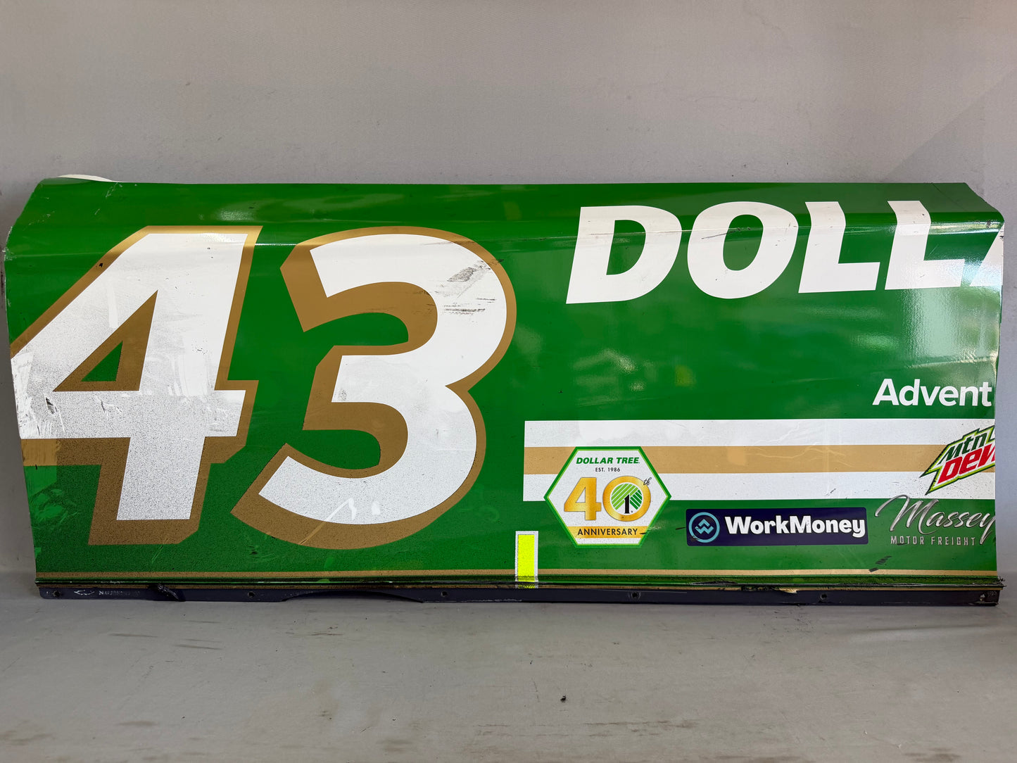 Erik Jones #43 2026 Wilkesboro Dollar Tree Nascar Door Panel