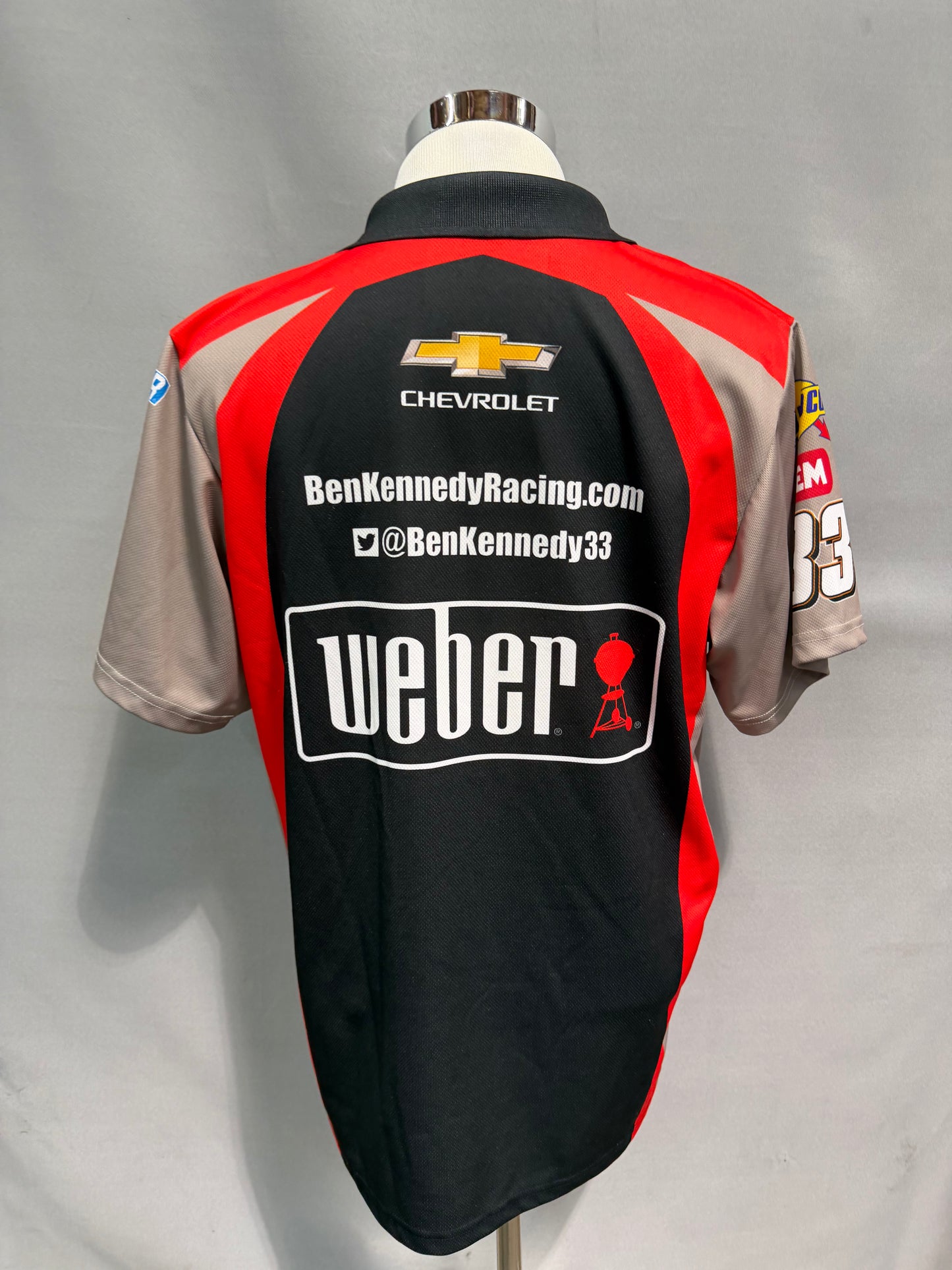 Ben Kennedy #33 Weber Grills Nascar Crew Shirt Size 2XL