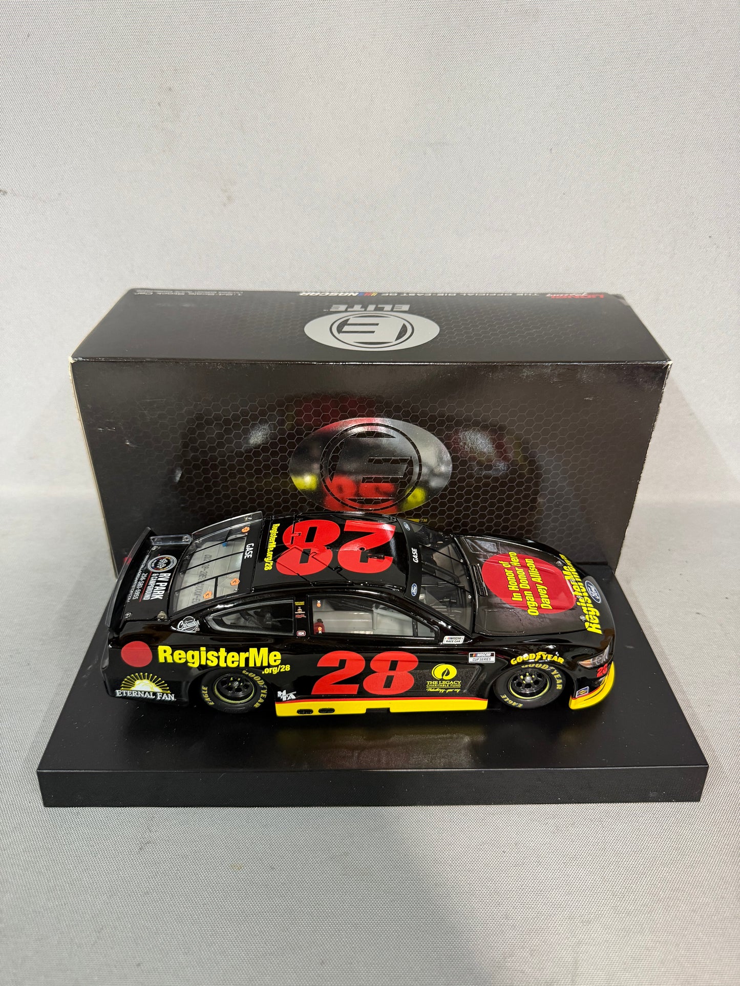 Joey Gase #28 2021 Registerme Throwback Elite Nascar Diecast
