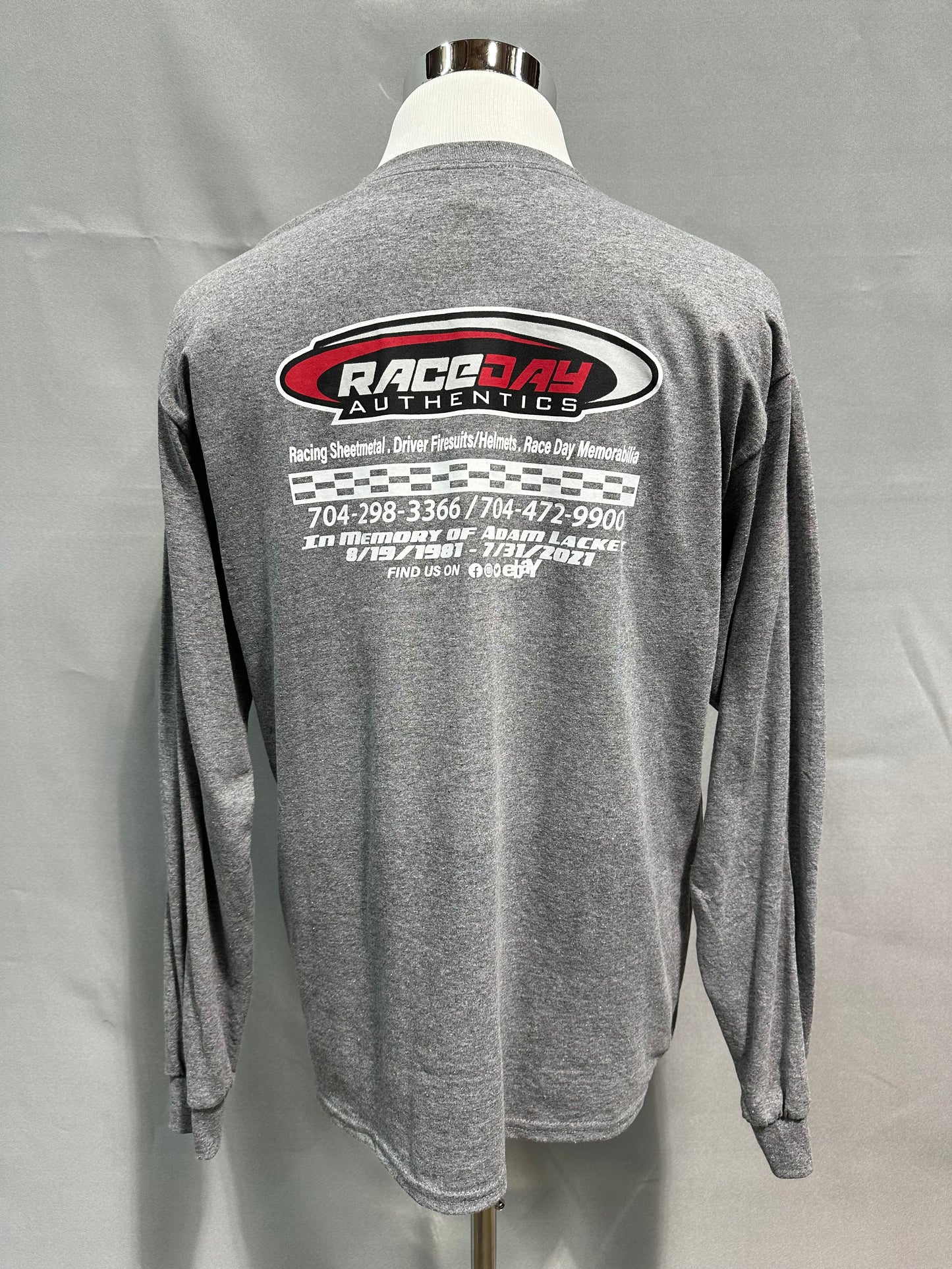 Race Day Authentics Long Sleeve T Shirt Size Medium