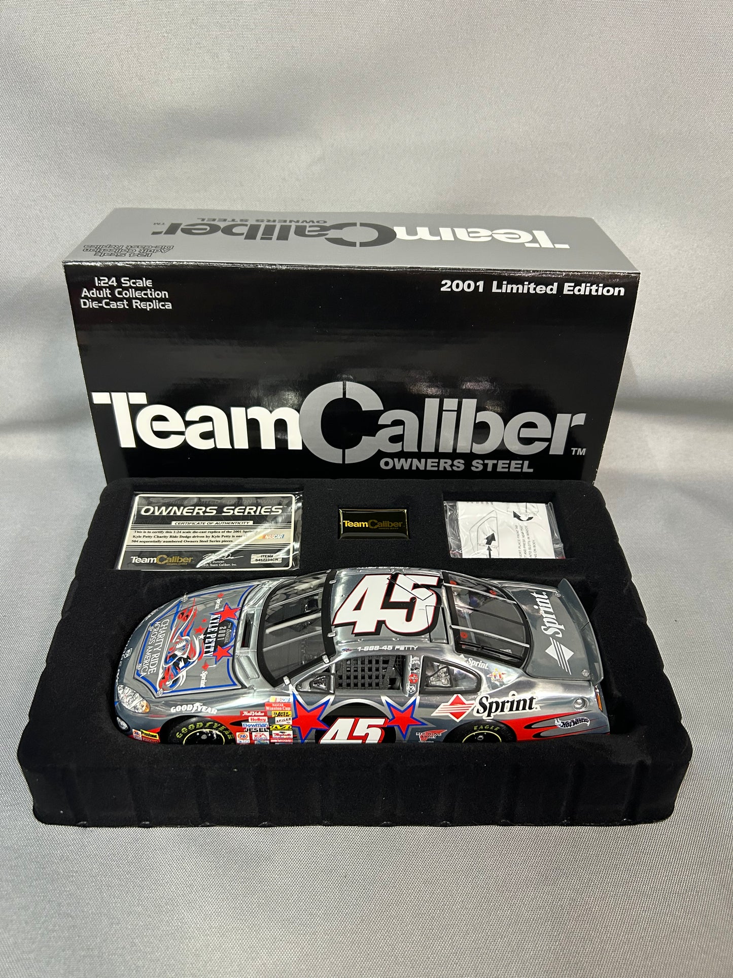 Kyle Petty #45 2001 Sprint Charity Ride Owners Steel Nascar Diecast