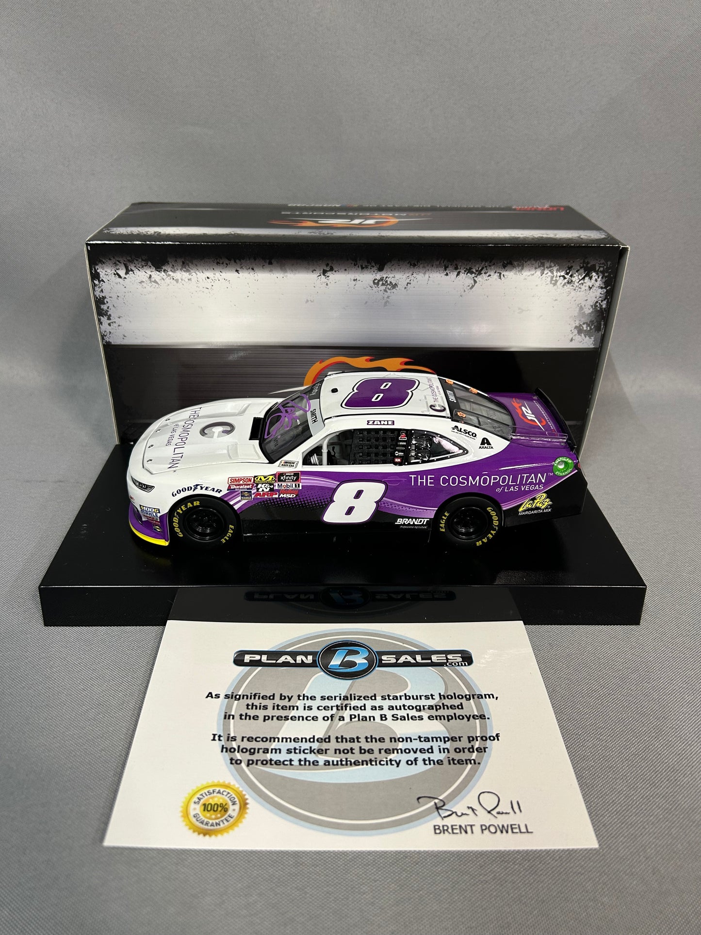 Zane Smith #8 2019 Autographed Cosmopolitan Of Las Vegas Nascar Diecast