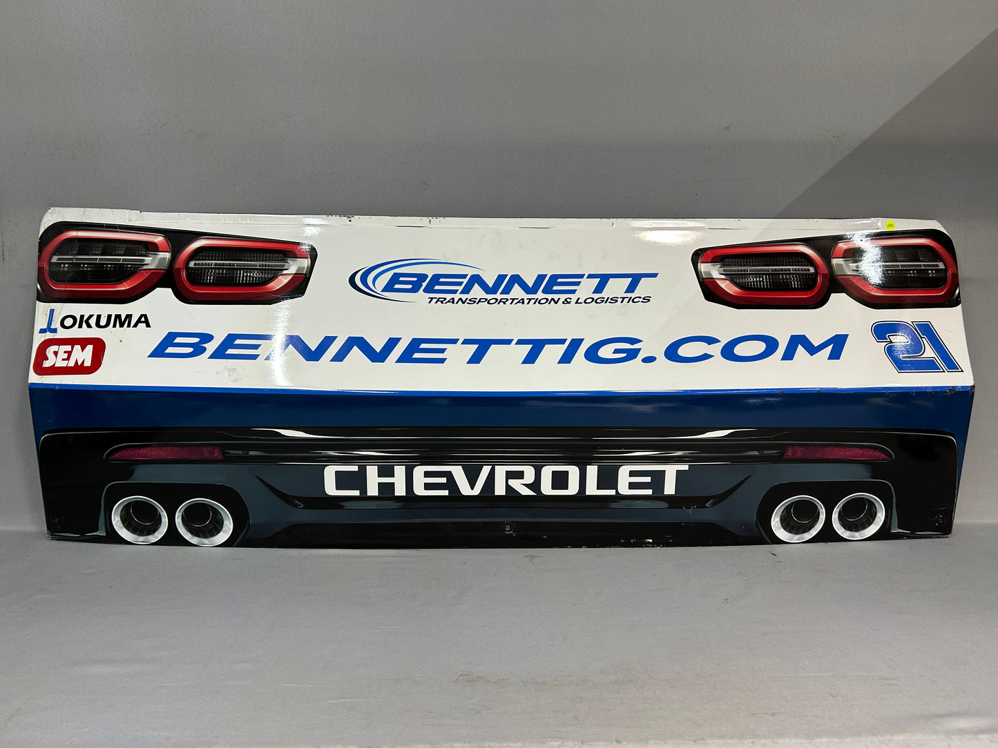 Austin Hill #21 2025 Atlanta Bennett Transportation Nascar Rear Bumper