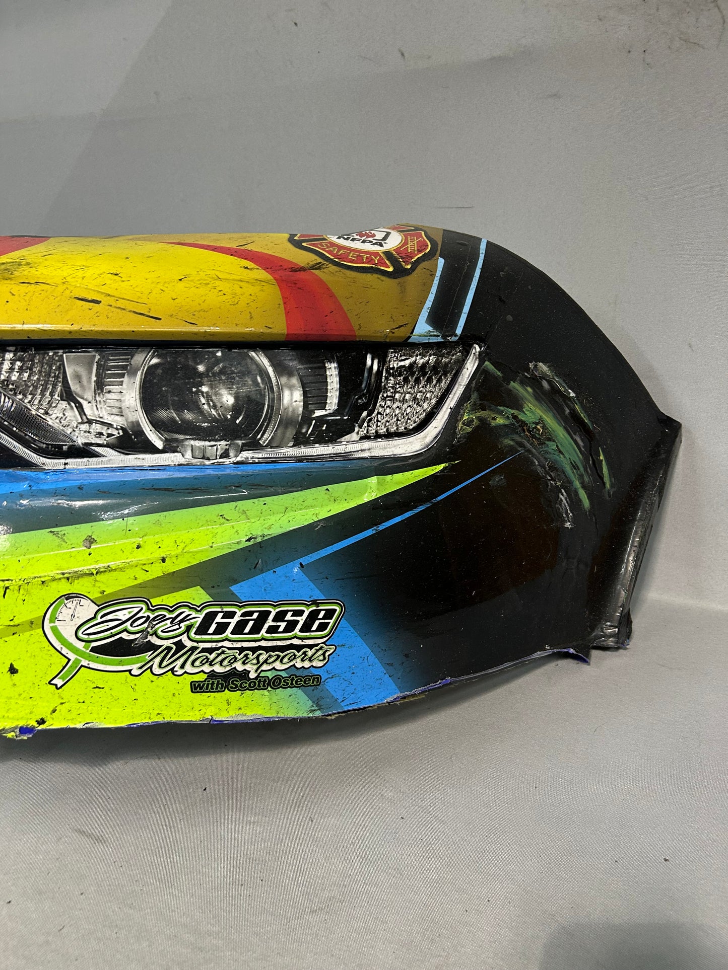 Joey Gase #53 2025 Daytona National Fire Protection Association Autographed Nascar Partial Nose