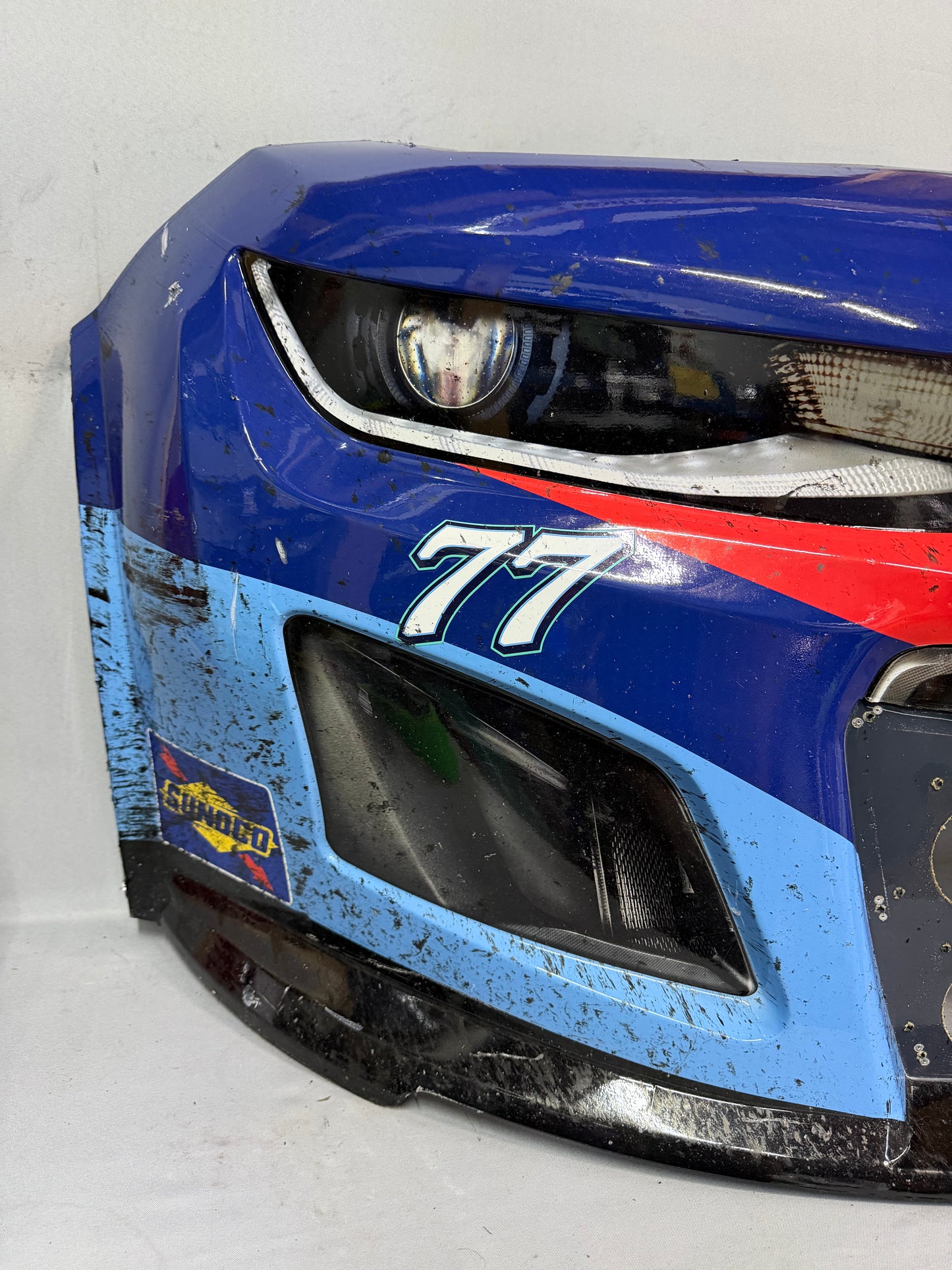 Carson Hocevar #77 2025 New Hampshire Delaware Life Nascar Front Nose