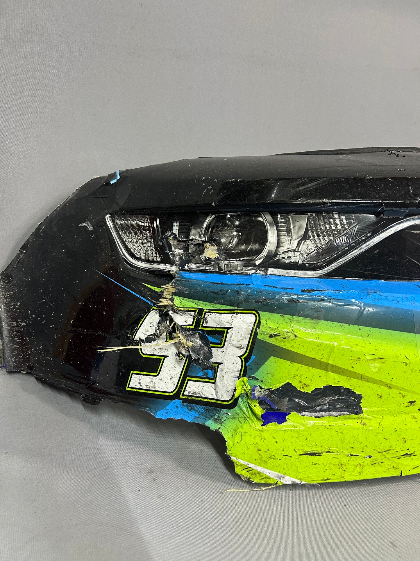 Joey Gase #53 2025 Daytona National Fire Protection Association Autographed Nascar Partial Nose