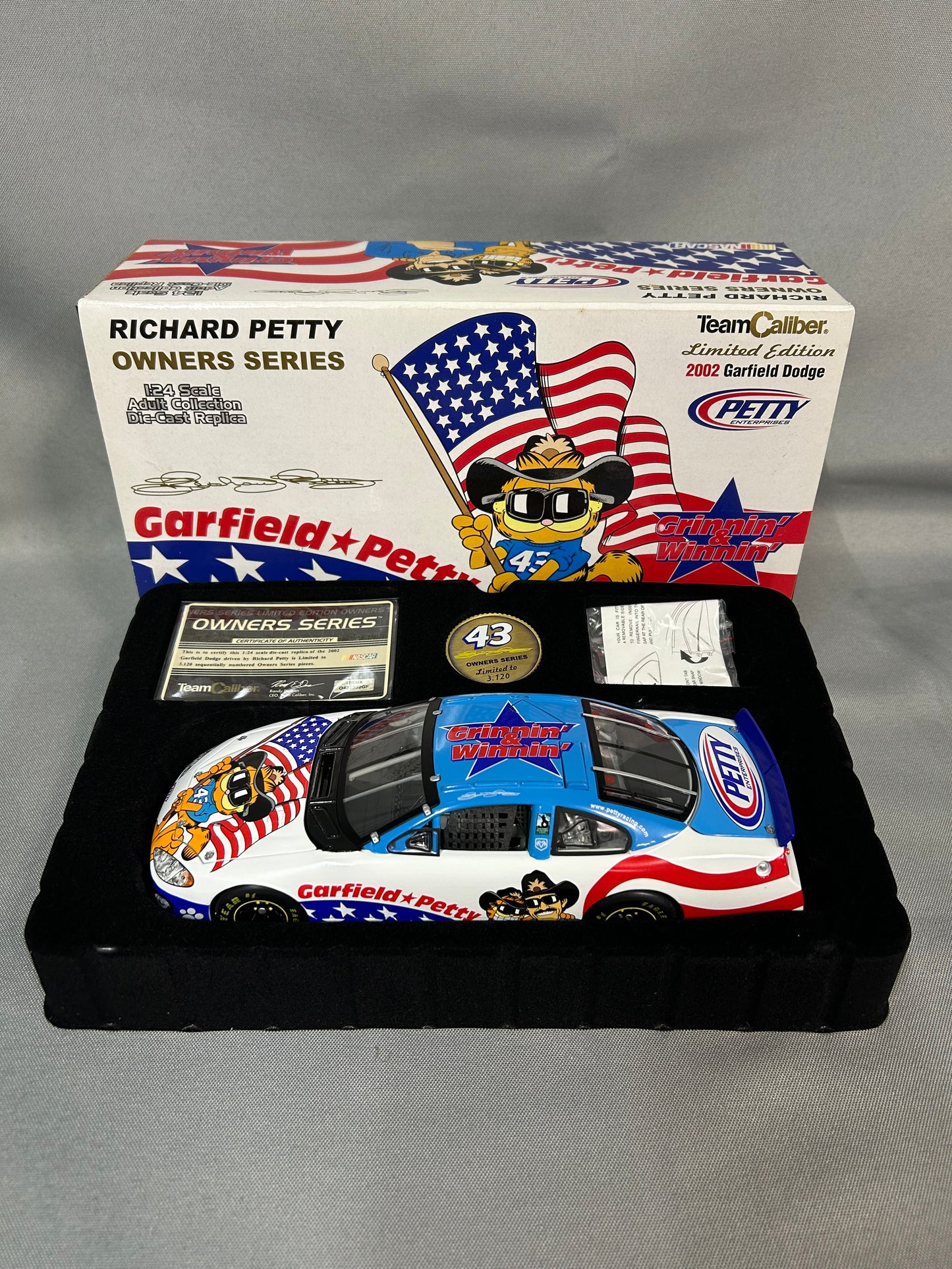 Richard Petty #43 2002 Garfield Dodge Nascar Diecast