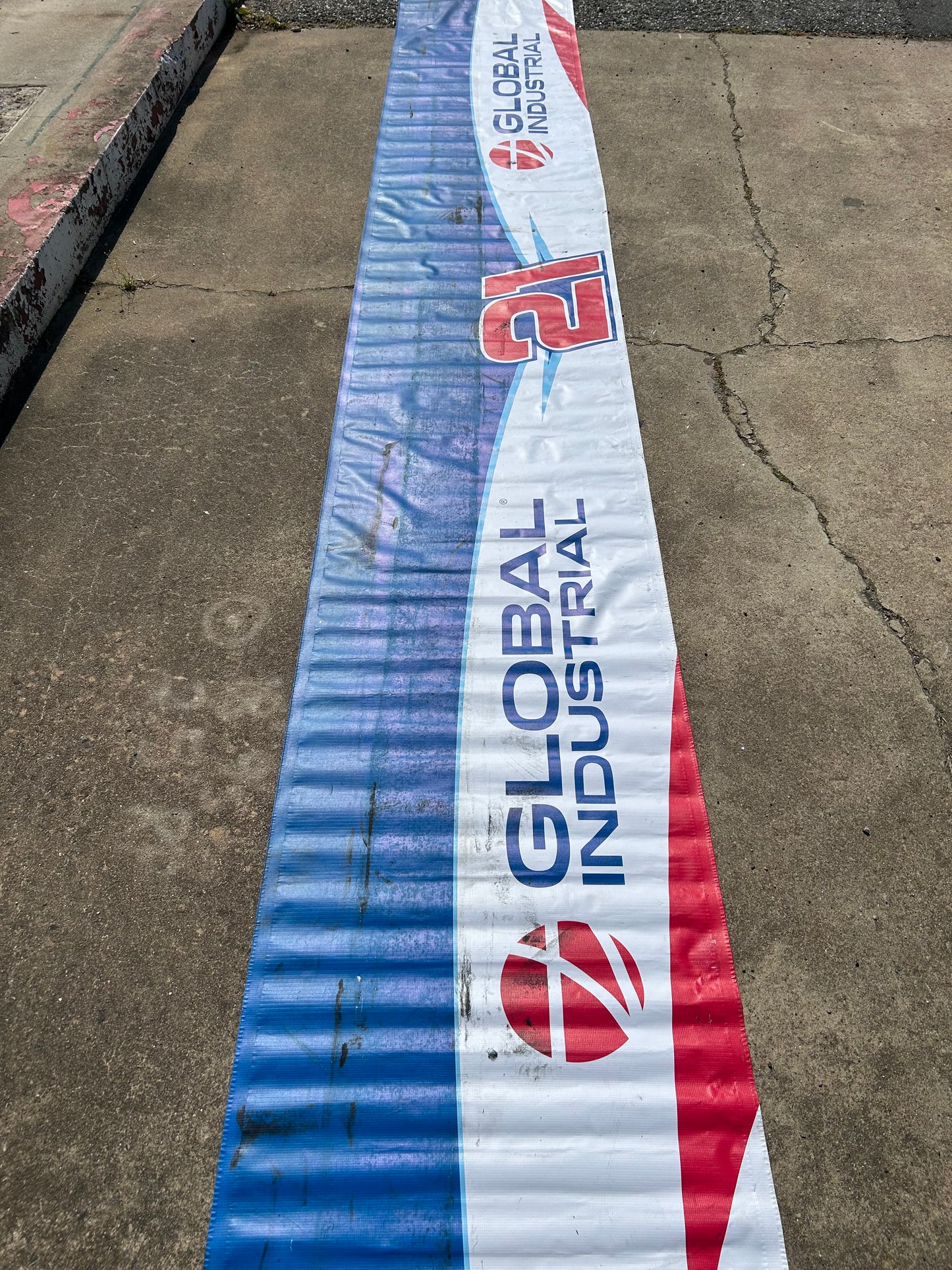 Austin Hill #21 2024 Global Industrial Nascar Pit Wall Banner