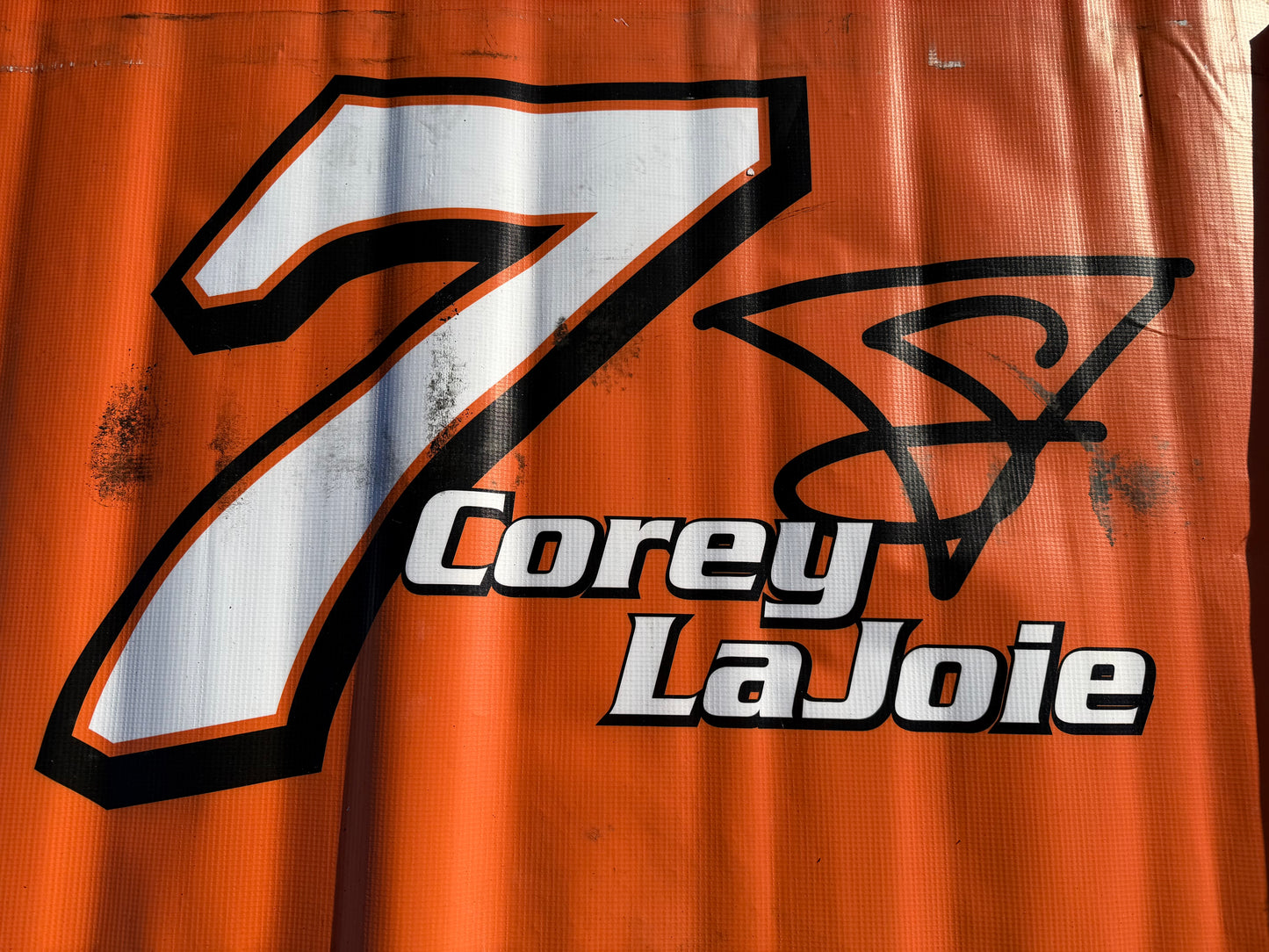 Corey Lajoie #7 2024 Schluter Systems Nascar Pit Wall Banner