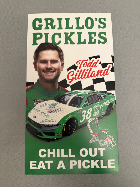 Todd Gilliland #38 2024 Grillos Pickles Nascar Hero Card