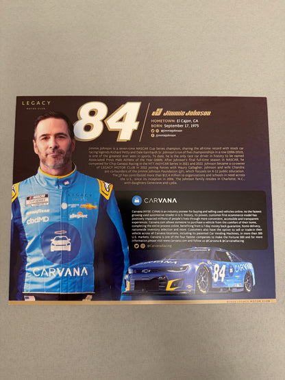Jimmie Johnson #84 2023 Carvana Nascar Hero Card