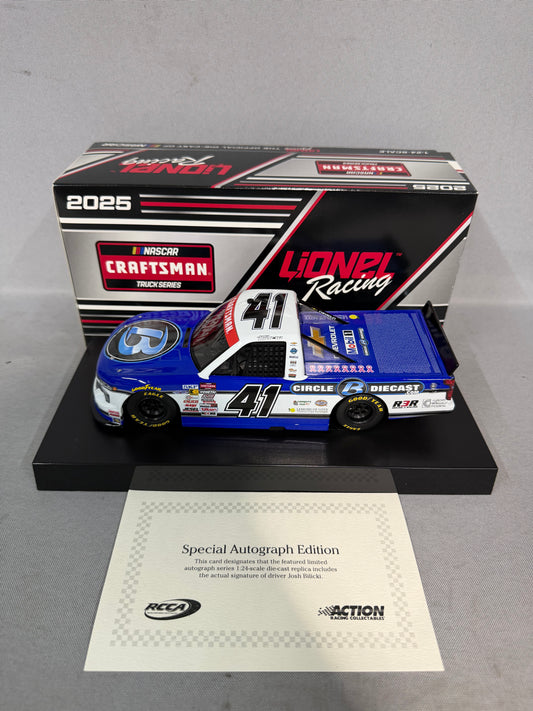Josh Bilicki #41 2025 Circle B Diecast Nascar Autographed Diecast
