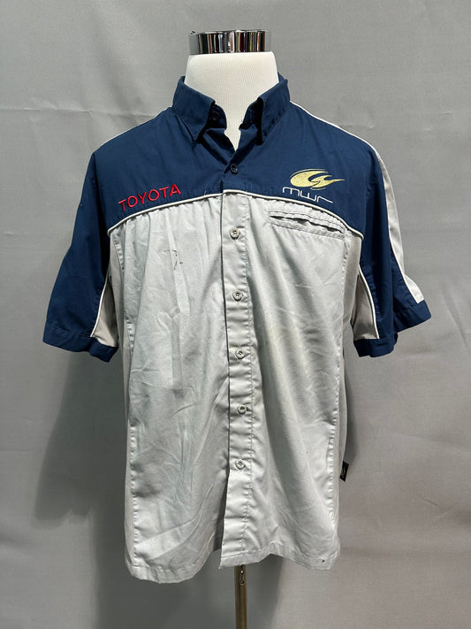 Michael Waltrip Racing Toyota Nascar Team Issued Shop Shirt Size Large