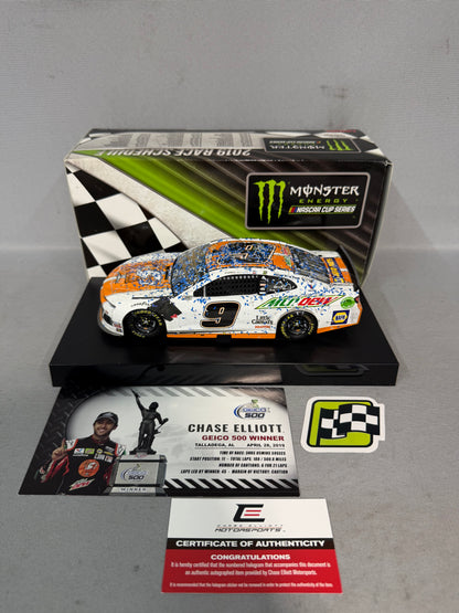 Chase Elliott #9 2019 Talladega Win Little Caesars Mountain Dew Nascar Autographed Diecast