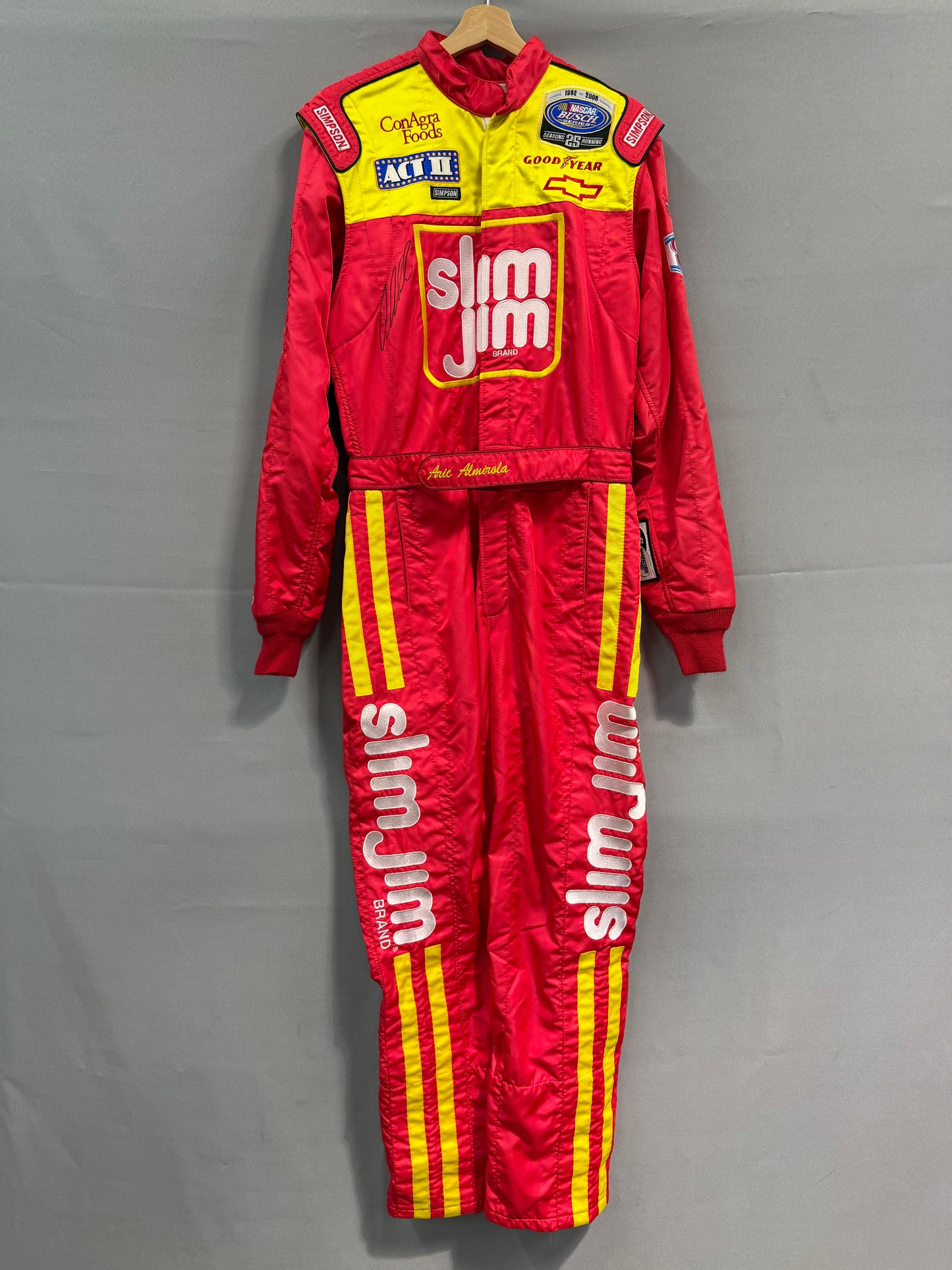 Aric Almirola 2006 Slim Jim Nascar Autographed Driver Firesuit