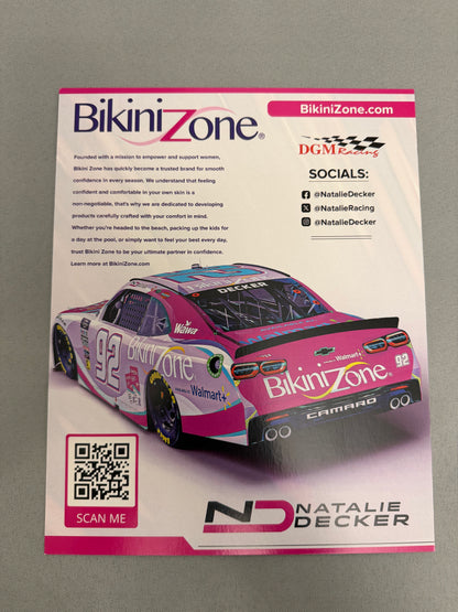 Natalie Decker #92 Bikini Zone Nascar Hero Card