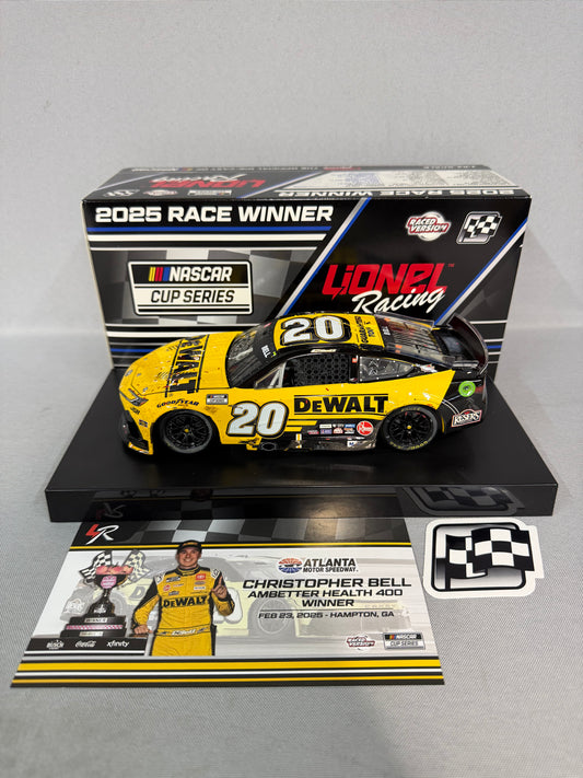 Christopher Bell #20 2025 Atlanta Win Dewalt Nascar Diecast