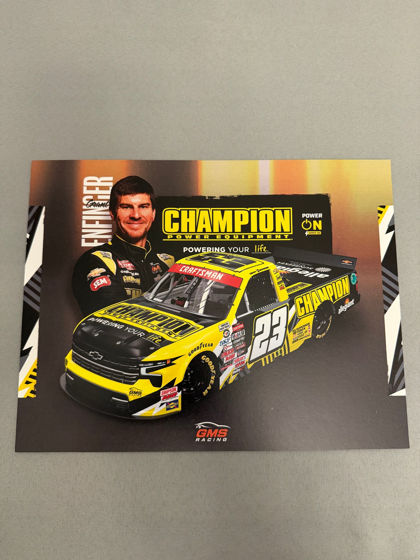 Grant Enfinger #23 2023 Champion Power Nascar Hero Card