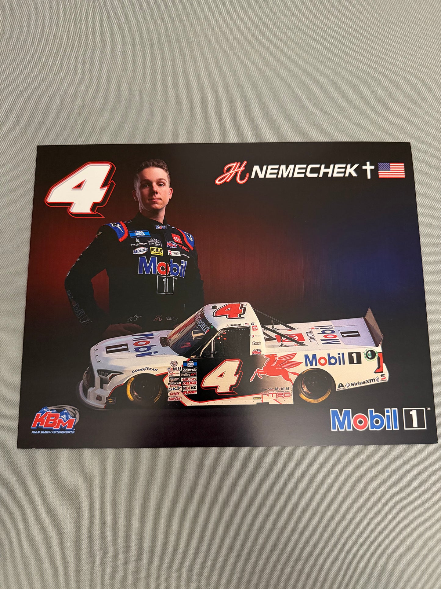 John Hunter Nemechek #4 2022 Mobil 1 Nascar Hero Card