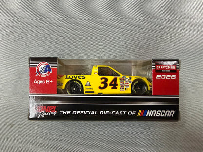 Layne Riggs #34 2026 Loves Truck Stop Nascar 1/64 Diecast