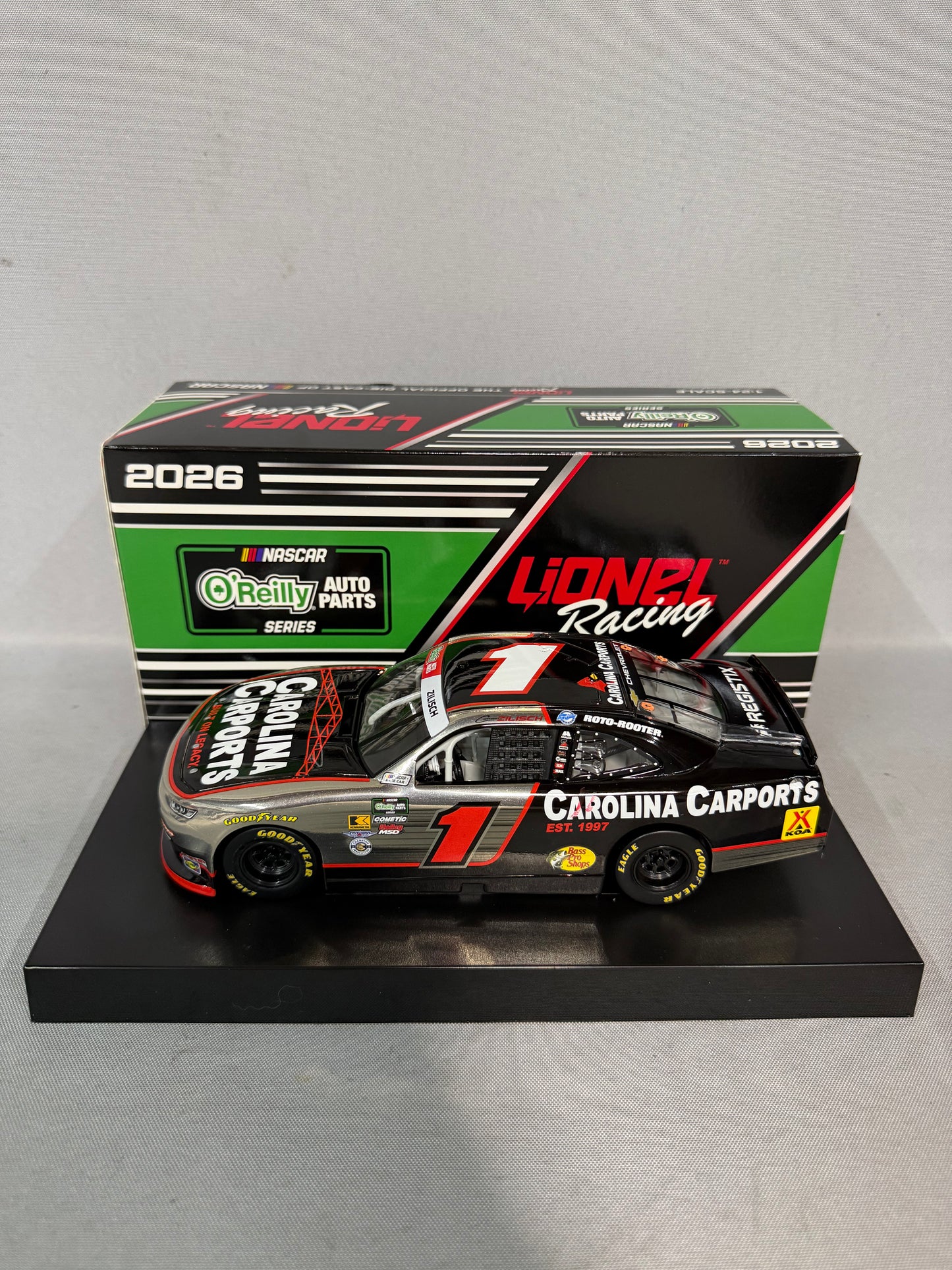 Connor Zilisch #1 2026 Carolina Carports Color Chrome Nascar Diecast