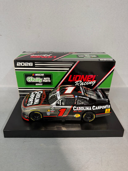 Connor Zilisch #1 2026 Carolina Carports Color Chrome Nascar Diecast
