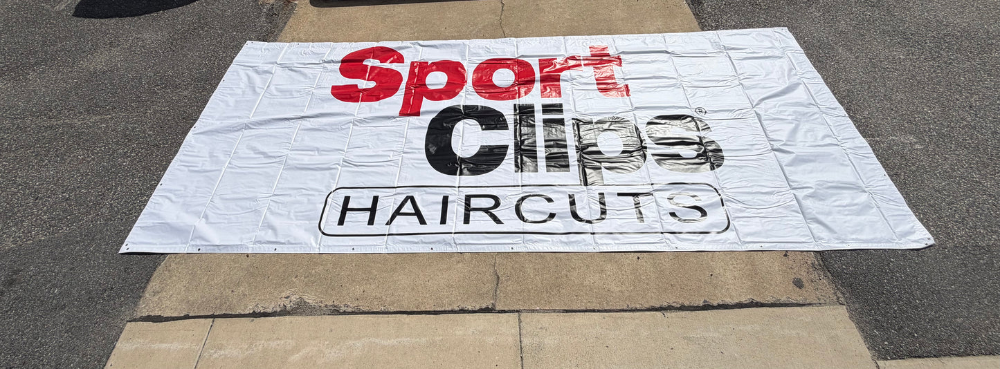Sports Clips SRX Series Trackside Sponsor Vinyl Banner