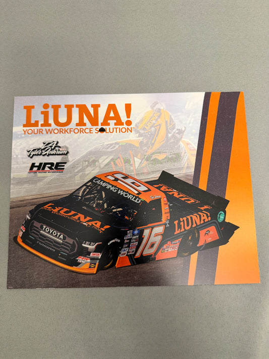 Tyler Ankrum #16 2022 Liuna Nascar Hero Card