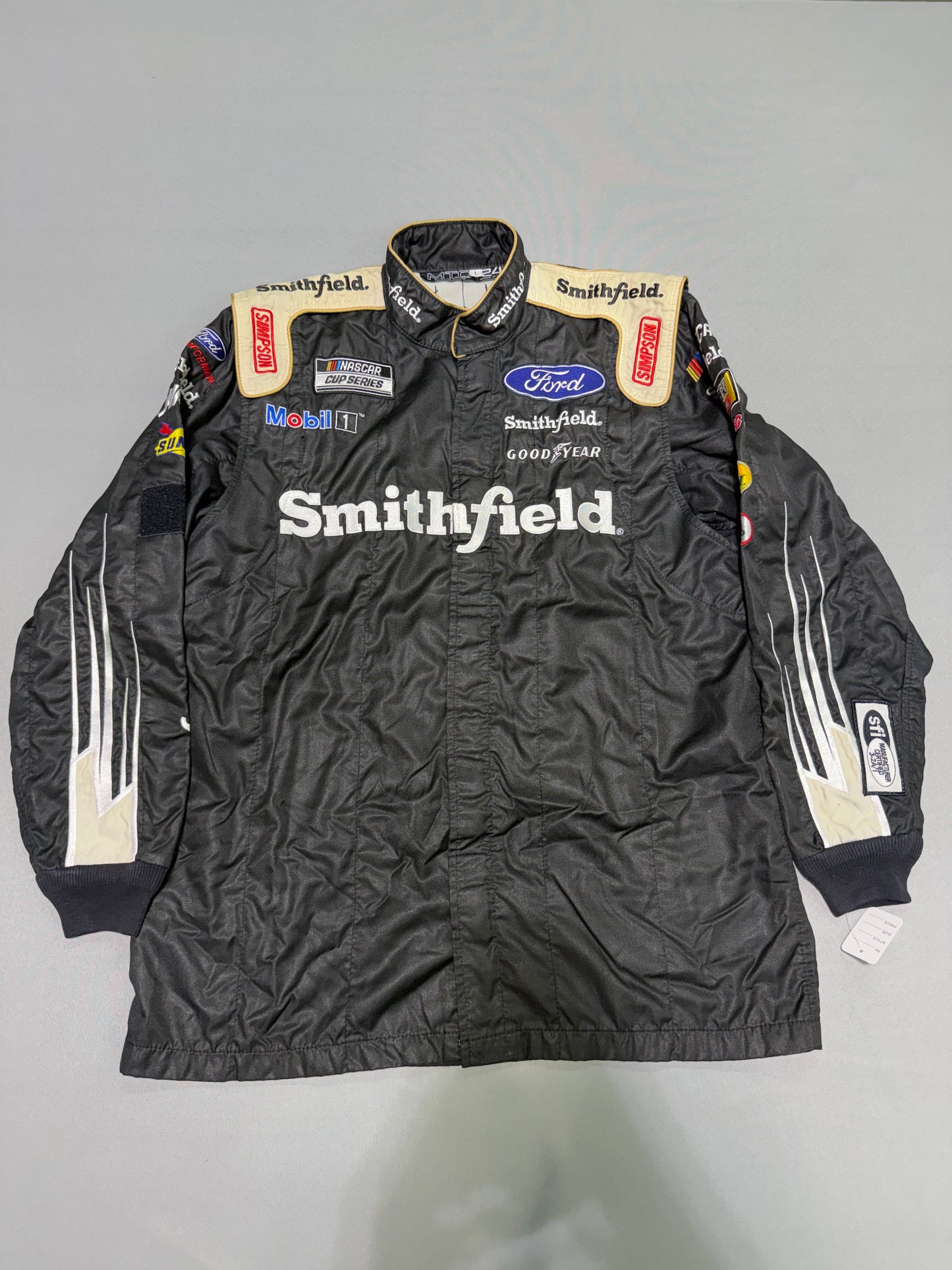 Aric Almirola #10 Smithfield Nascar 2 Piece Crew Firesuit C-44 W-34 L-30