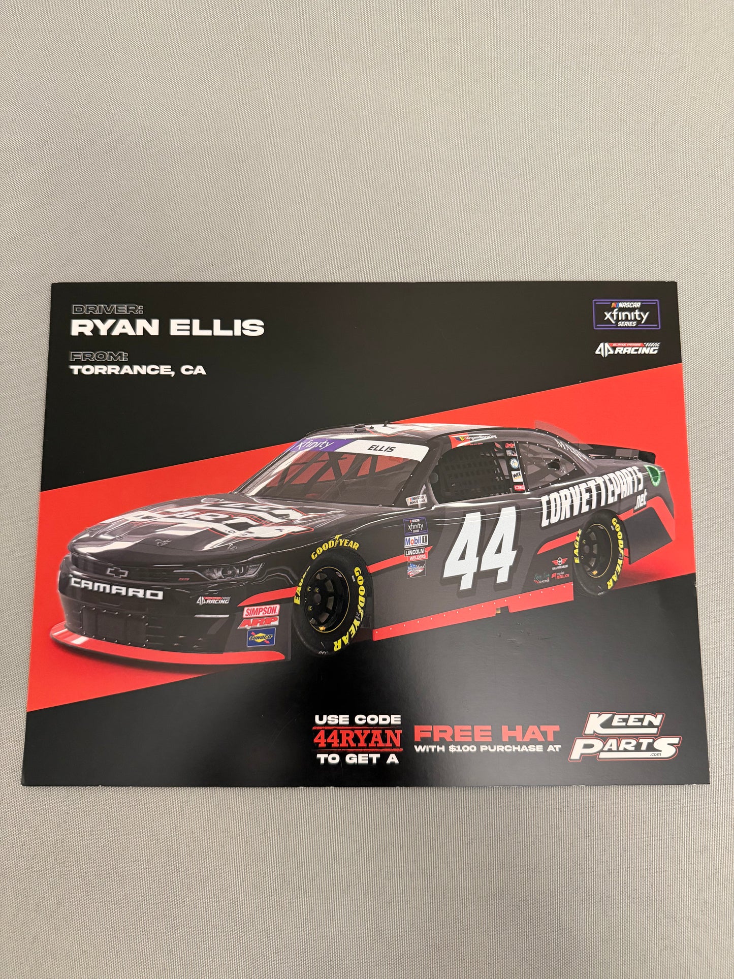 Ryan Ellis #44 2022 Keen Parts Nascar Hero Card