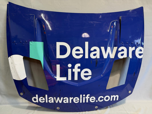 Carson Hocevar #77 2025 Phoenix Delaware Life Nascar Hood