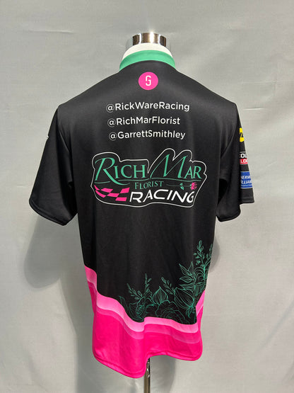 Garrett Smithley Rich Mar Florist Nascar Crew Shirt Size Large