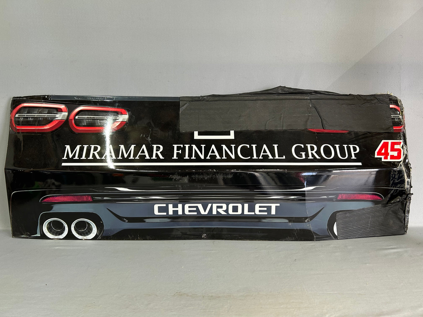 Vincent Salas #45 2025 Rockingham Miramar Financial Group Nascar Rear Bumper