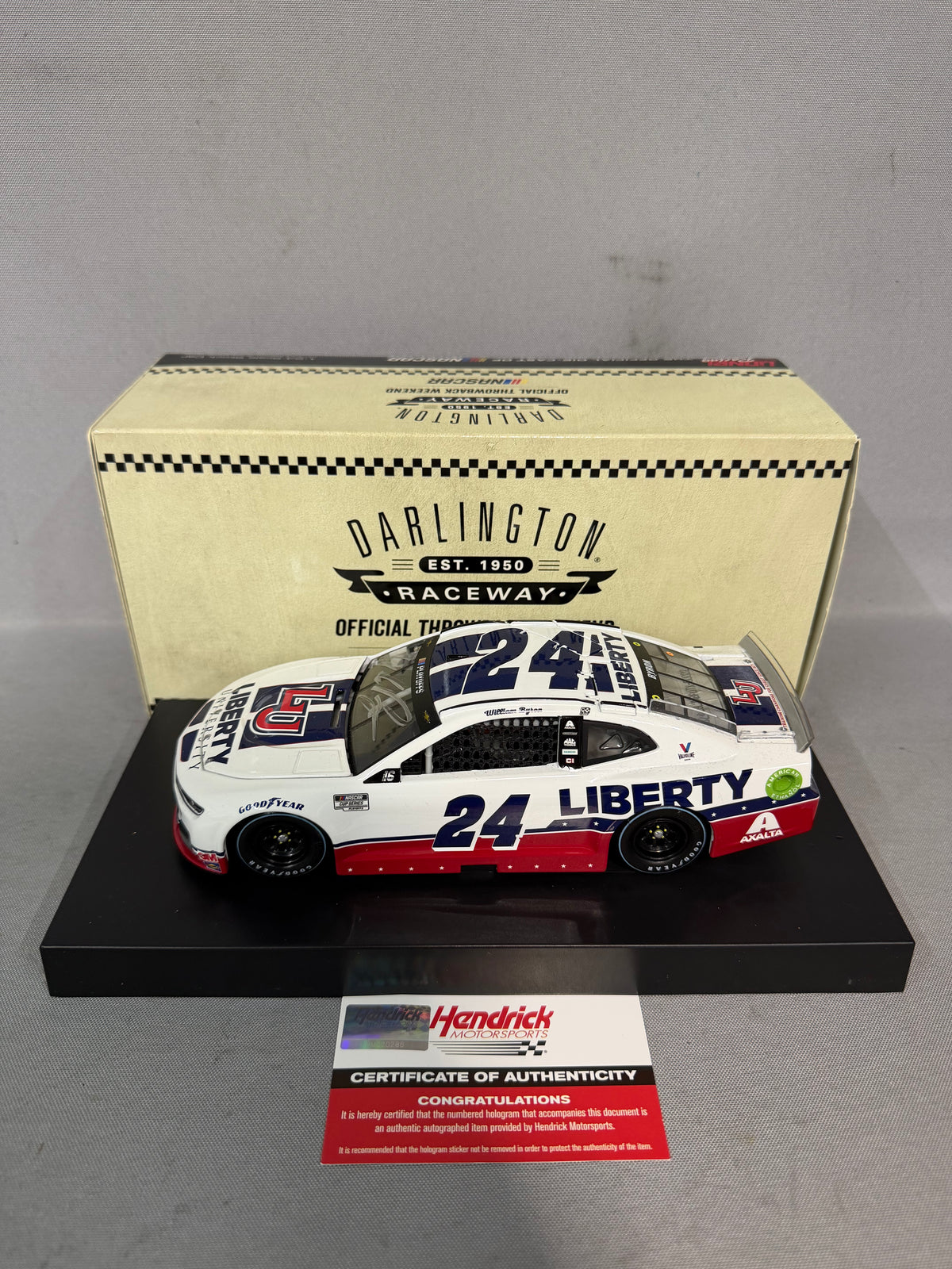 William Byron #24 2020 Liberty University Darlington Nascar Autographed Diecast