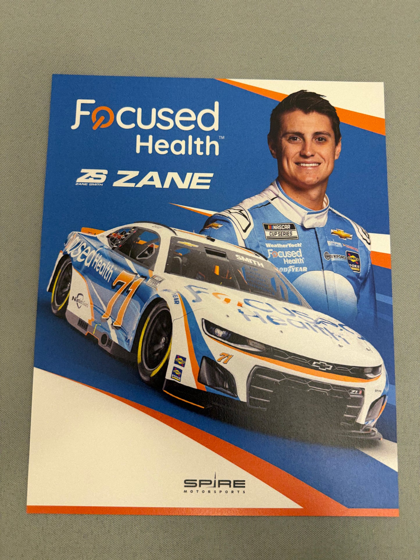 Zane Smith #71 2024 Focused Health Nascar Hero Card
