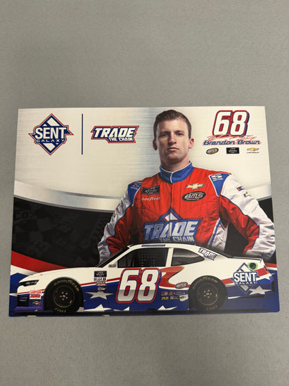 Brandon Brown #68 Sent Galaxy Nascar Hero Card